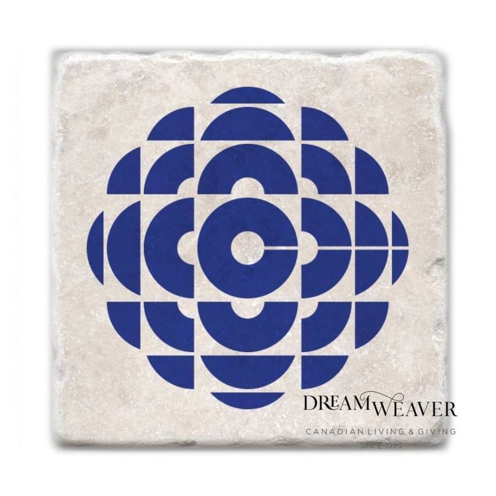 CBC Radio 1986-1992 Retro Marble Coasters | Set of 4